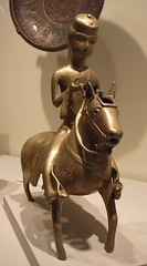 Aquamanile in the Form of a Falconer on Horseback in the Cloisters, October 2010