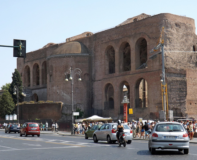 The Basilica of Constantine from Via Dei Fori Imperiali in Rome, July 2012