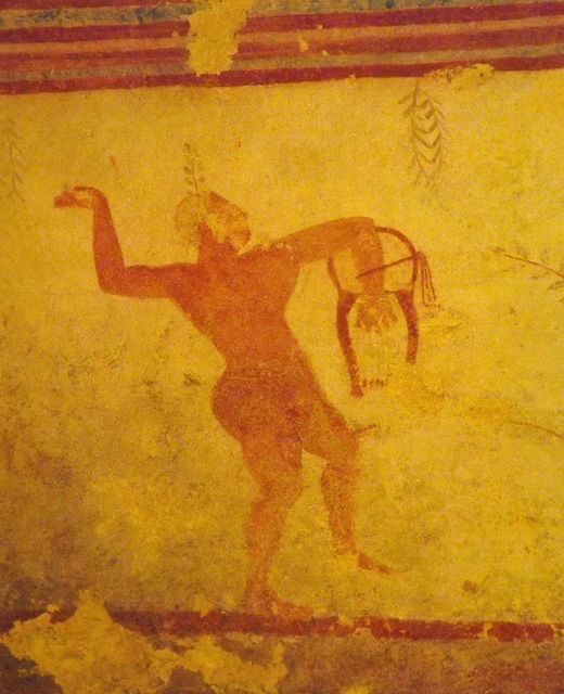 Detail of The Tomb of the Bacchantes in Tarquinia, June 2012