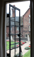 Looking out at the quad