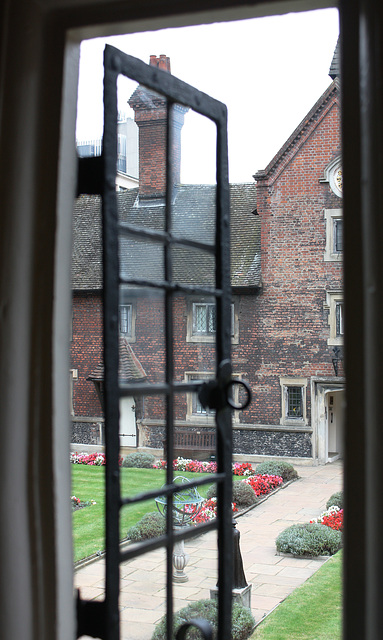 Looking out at the quad