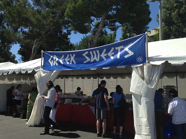 Greek Festival booth, Long Beach