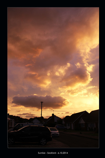 Sunrise Seaford  - 6.10.2014 - on black