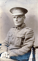 First World War period, A Canadian soldier's portrait but taken in Egham Surrey