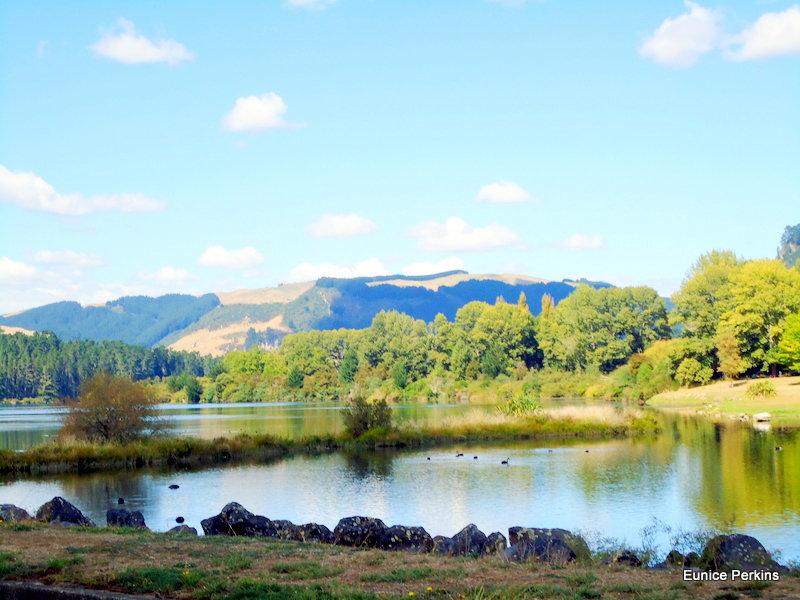 Lake Whakamaru Causeway.