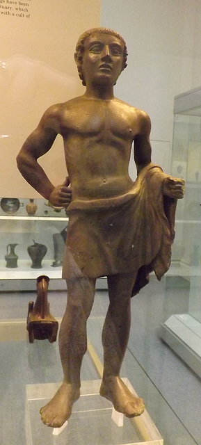 Etruscan Bronze Votive Statuette of a Youth in the British Museum, May 2014