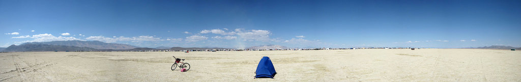 View of Black Rock City from Walk-In Camping