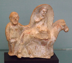 Woman Seated Sidesaddle on a Mule Accompanied by a Slave in the British Museum, April 2013