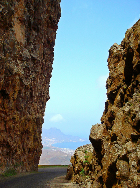 A crevice in the rock