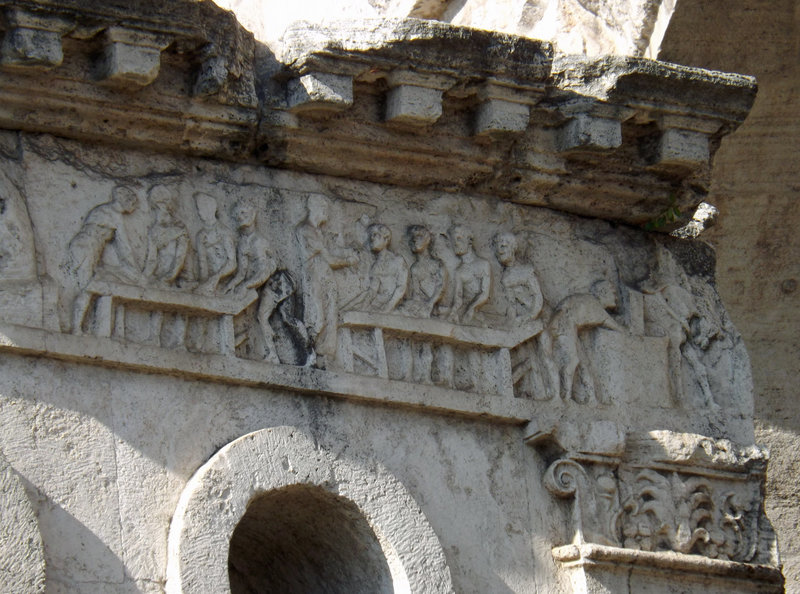 Detail of the Tomb of Eurysaces in Rome, June 2012