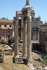 The Temple of Vespasian in the Roman Forum, July 2012