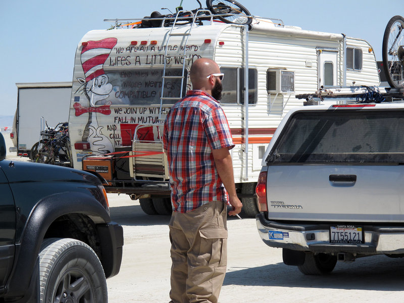 Entrance Road for Burning Man 2014 (0345)