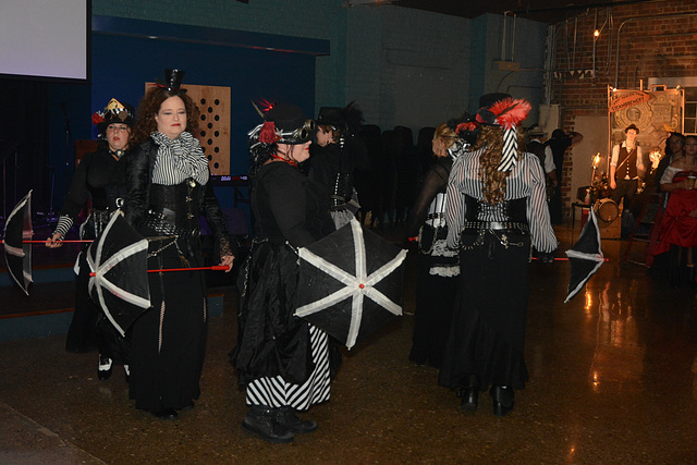 The alluring steampunk umbrella dance