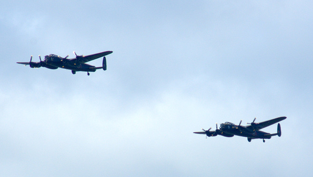The Two Lancasters over Holmfirth