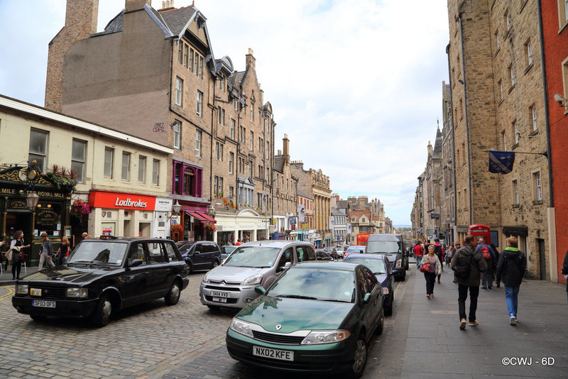 The Royal Mile, Edinburgh with Festival traffic