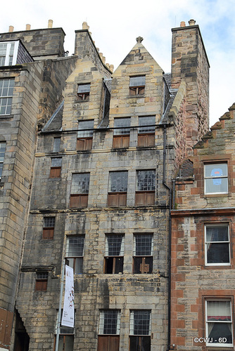 Royal Mile Edinburgh  - the Old Town. Artist's Studio on the Second Floor