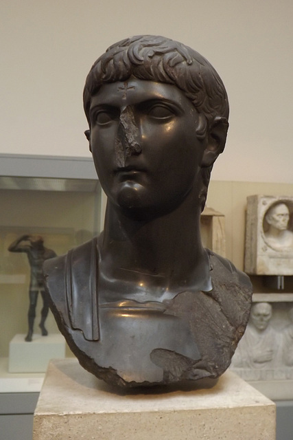 Marble Head of Germanicus in the British Museum, May 2014