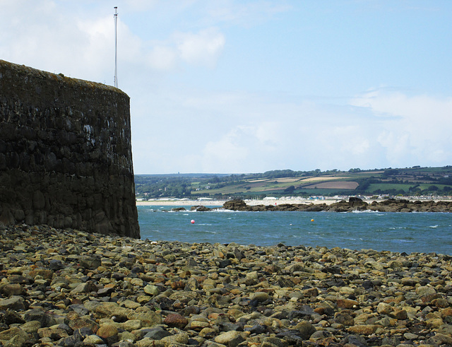 Harbour wall, St. Michaels Mount.