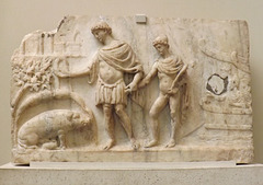 Relief with the Arrival of Aeneas and his Trojan Companions in Italy in the British Museum, April 2013