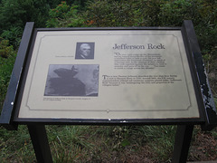 Sign at Jefferson Rock, Harpers Ferry, West Virginia