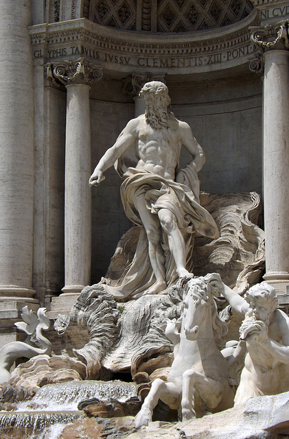 Detail of the Fountain of Trevi in Rome, June 2012