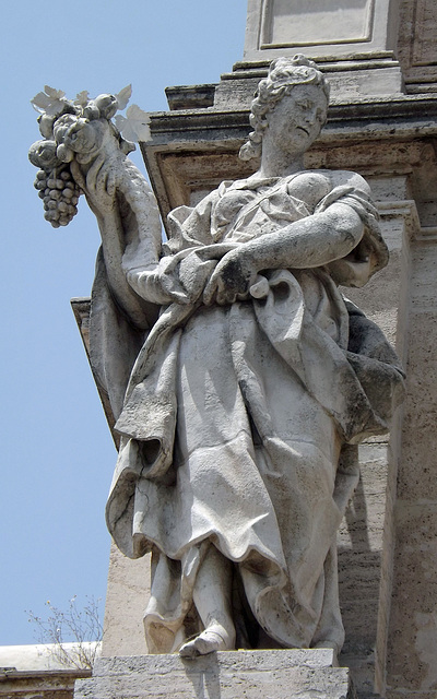 Detail of the Fountain of Trevi in Rome, June 2012