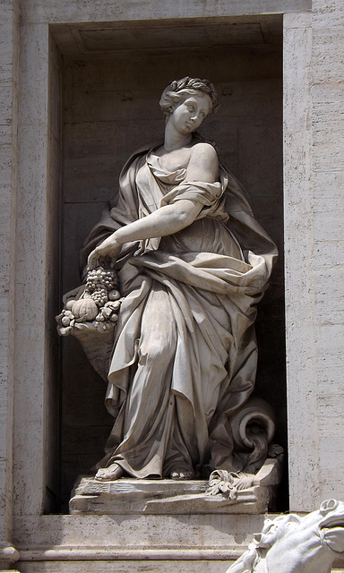 Detail of the Fountain of Trevi in Rome, June 2012