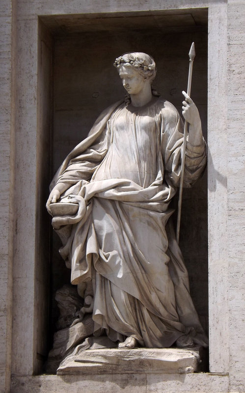 Detail of the Fountain of Trevi in Rome, June 2012