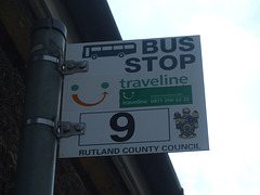 DSCF5828 Rutland County Council bus stop sign