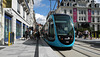 BESANCON: 2014.08.30 Inauguration du Tram: Arrivée de la première rame station Parc Micaud 01