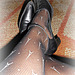 Madame Anony en talons hauts / Lady Anony in high heels.