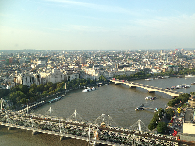 View of the Thames from the London Eye