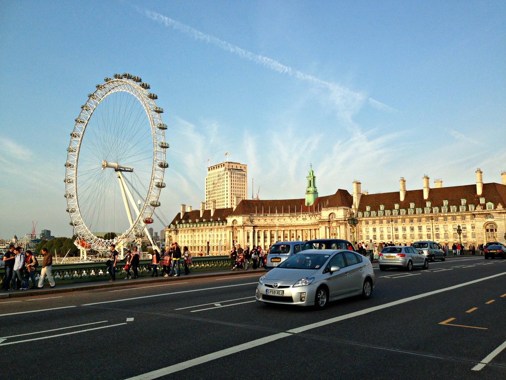The London Eye from Westminster Bridge