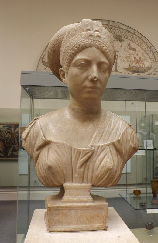 Inscribed Marble Portrait of Claudia Olympias in the British Museum, May 2014