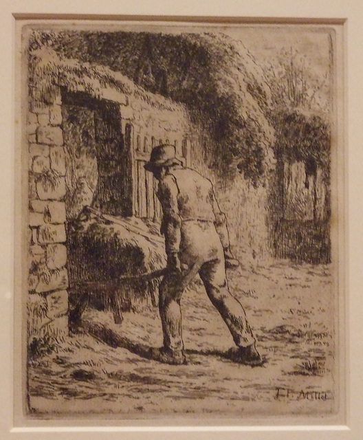 Peasant Returning from the Manure Heap by Millet in the Philadelphia Museum of Art, August 2009