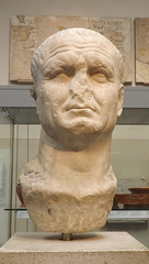Marble Head of the Emperor Vespasian in the British Museum, May 2014