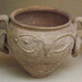 Pottery Drinking Cup Decorated with a Face and Earrings in the British Museum, April 2013