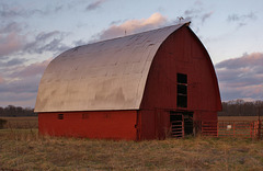 Barn At Sunset