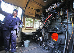 On the footplate of a Black 5