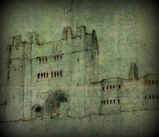 Castle Drogo sketch by Edwin Lutyens.