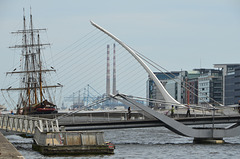 JEANIE JOHNSTON and Liffey Bridges, Dublin