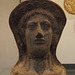 Etruscan Terracotta Votive Head of a Woman Wearing Earrings in the British Museum, May 2014