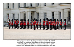 Changing of the Guard - Grenadier Guards back at barracks - London - 31.7.2014