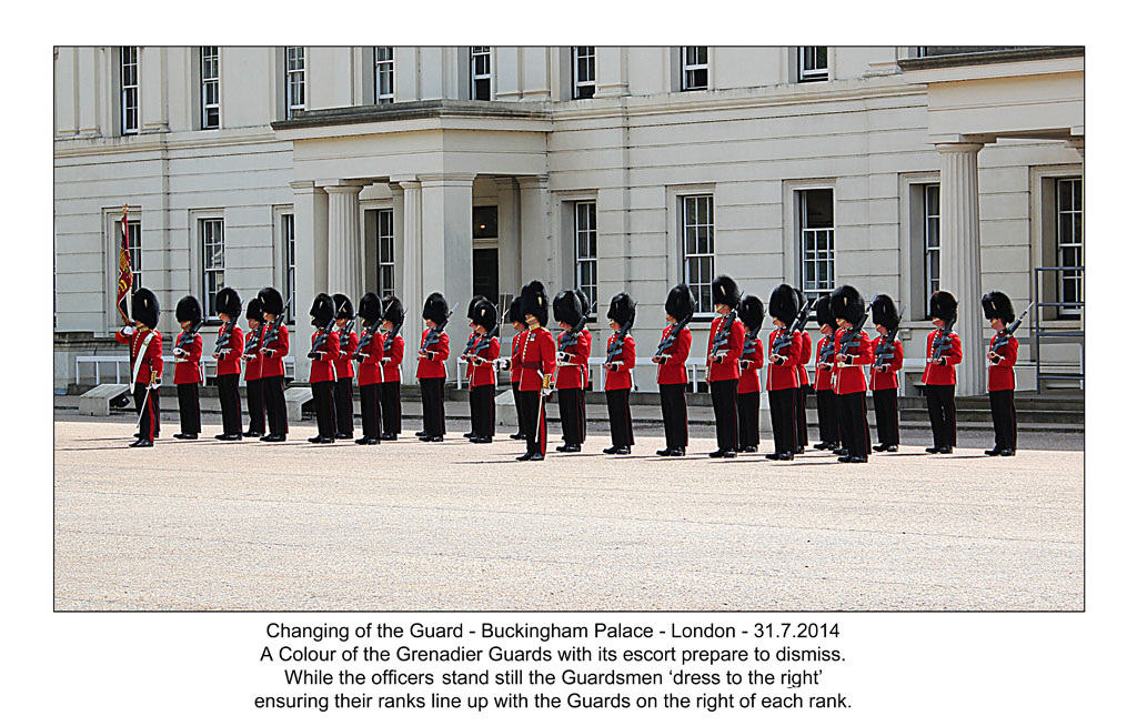 Changing of the Guard - Grenadier Guards back at barracks - London - 31.7.2014