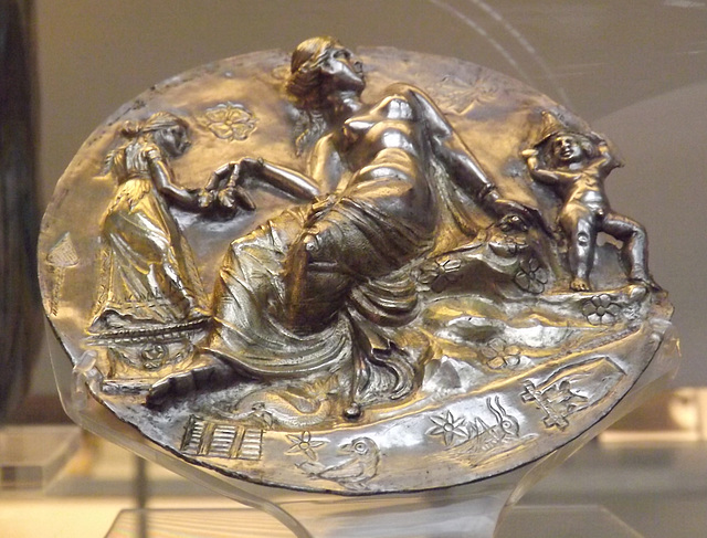 Silver Relief Medallion with Aphrodite, a Girl, and Eros in the British Museum, May 2014