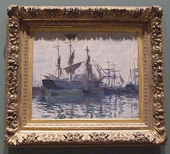 Ships in a Harbor by Monet in the Boston Museum of Fine Arts, July 2011