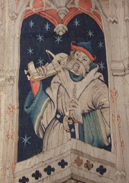 Detail of an Attendant of Julius Caesar from the Nine Heroes Tapestry in the Cloisters, April 2012