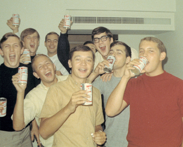 Nine guys anticipating draft notices, 1968.