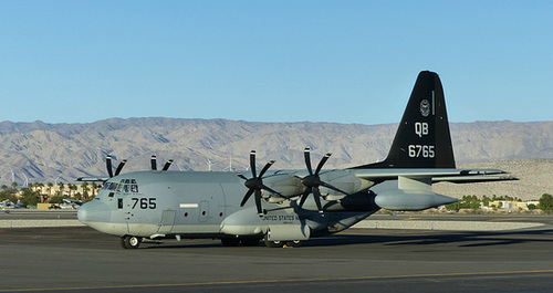 USMC KC-130J at Palm Springs - 4 November 2014