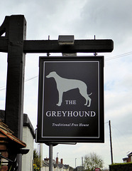 The Greyhound pub sign